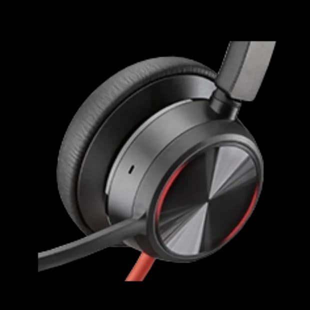 Poly Blackwire 8225 Stereo USB-C Headset + USB-C/A Adapter – Noise-Canceling Mic, Hybrid ANC, USB-C and USB-A Compatible - Image 2