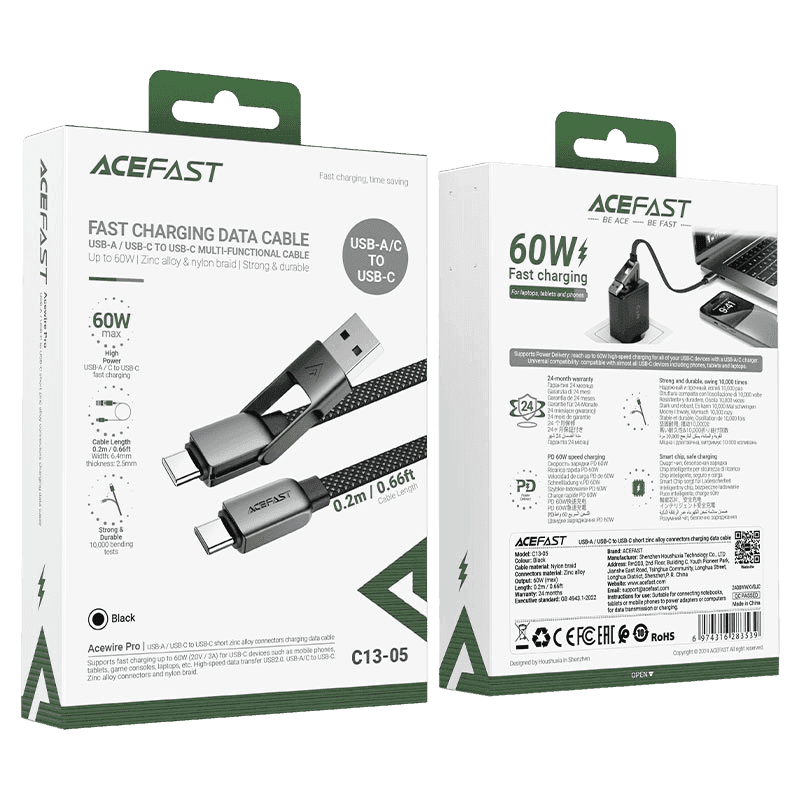 Cable charge ACEFAST C13-05