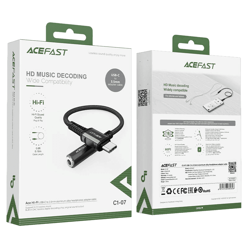 Audio cable ACEFAST C1-07 USB-C to 3.5mm female 