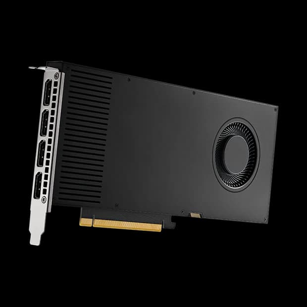 PNY NVIDIA RTX A4000 16GB GDDR6 ECC, 6144 CUDA Cores, PCIe 4.0, 140W, Single-Slot, 4x DisplayPort 1.4 - Image 4