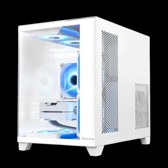 Huntkey S920 Storm Full View M-ATX Gaming PC Case, Dual Tempered Glass Panels, Support 9 Fans & 240mm Liquid Cooling, RTX 50 Series Compatible (Fans Not Included) - Image 3