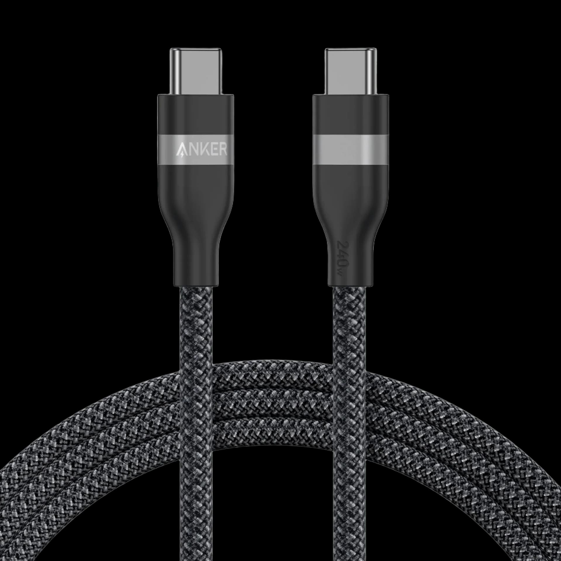 Anker USB-C to C Cable 6ft 240W Upcycled-Braided Black