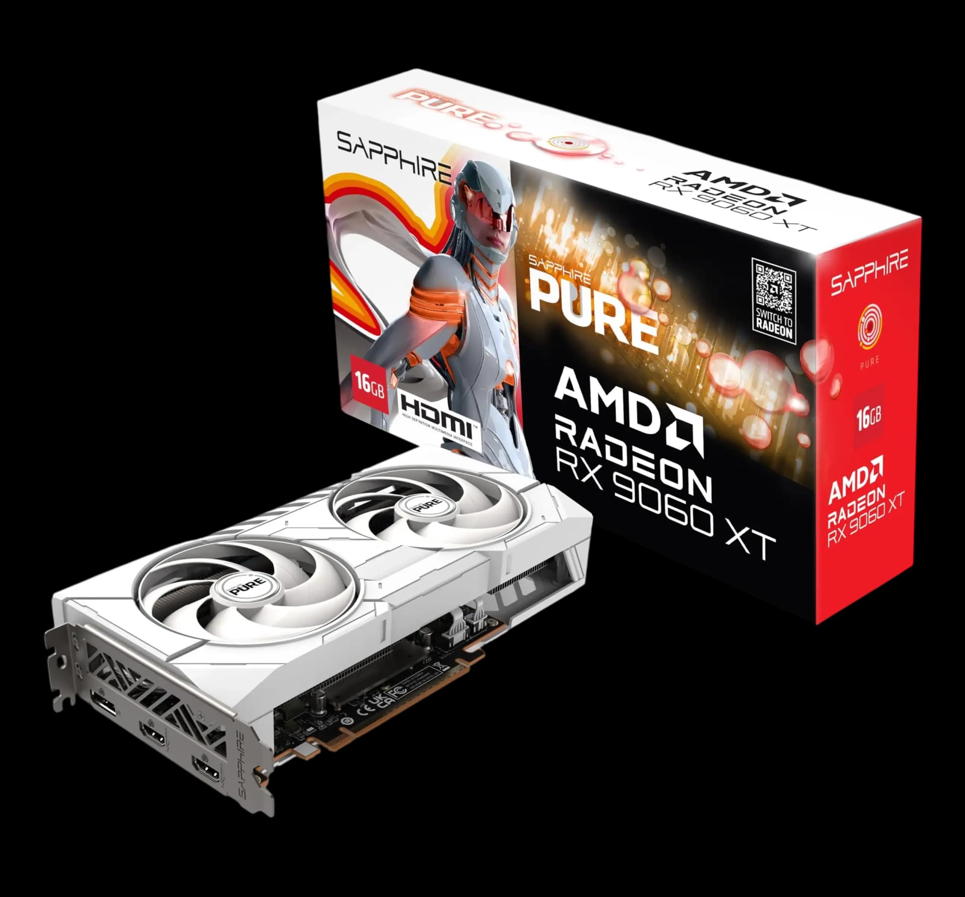 Sapphire Pure RX 9060 XT 16GB Radeon GPU