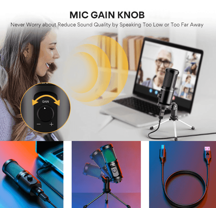 MAONO PM461RGB TR Condenser USB RGB Microphone - Image 5