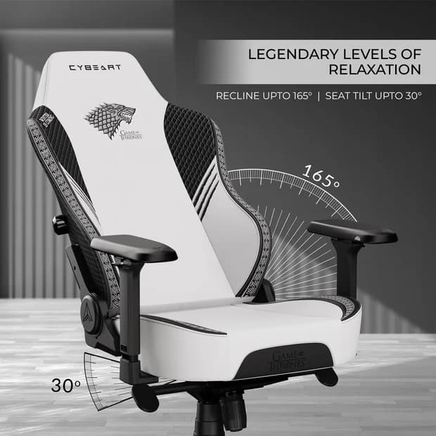 Cybeart House Stark Gaming Chair – Official Game of Thrones Edition - Image 11