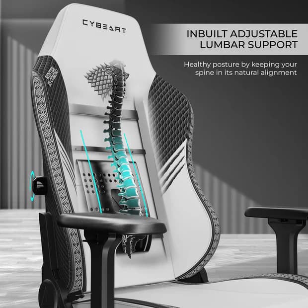 Cybeart House Stark Gaming Chair – Official Game of Thrones Edition - Image 6