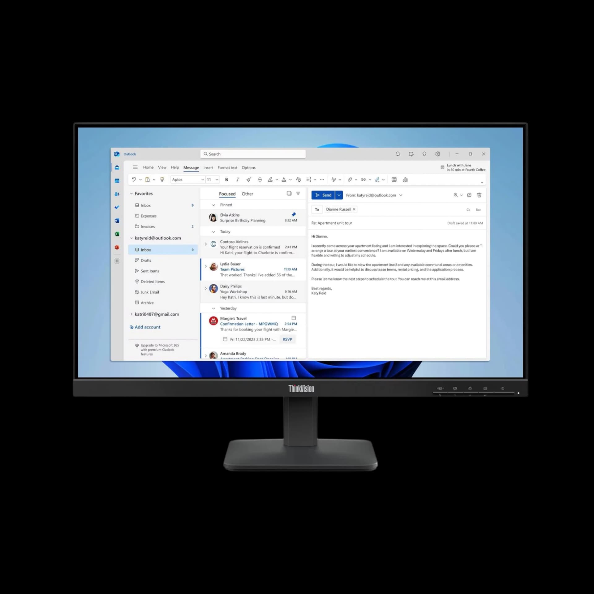 Lenovo ThinkVision S24-4e 23.8″ FHD IPS Monitor – 100Hz, 4 ms