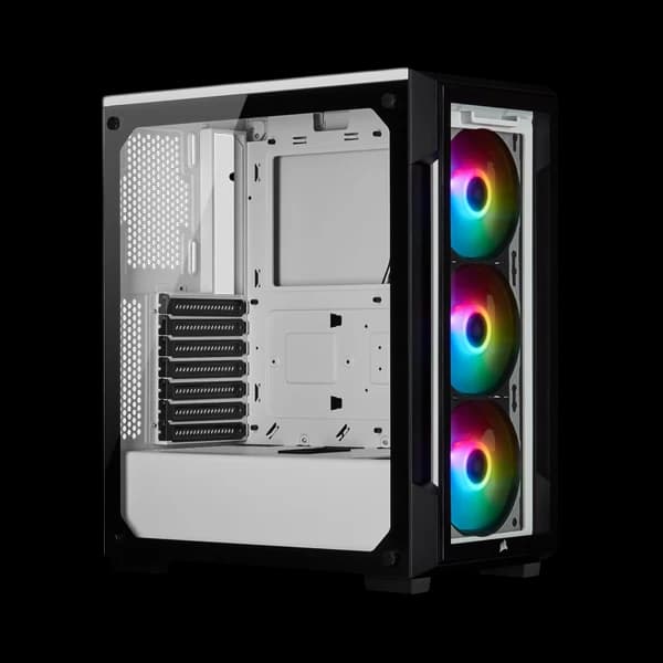 Corsair iCUE 220T RGB Mid-Tower Case - White