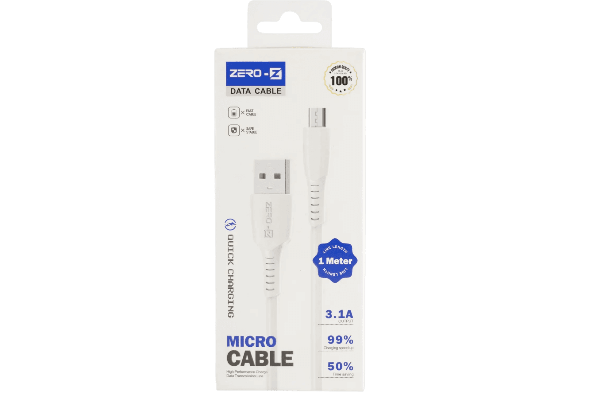 ZERO-Z 3.1A Micro USB Fast Charger Cable