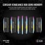 Corsair Vengeance RGB 64GB (2×32GB) DDR5 6000MHz CL38 Desktop Memory - Black - Image 3