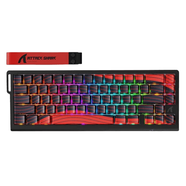 Attack Shark X68 Pro HE Magnetic Keyboard (Black Red) - Image 1