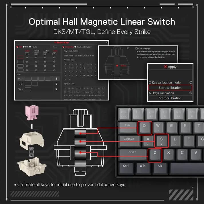 Redragon FIZZ K617GGB Magnetic + Hall Effect Switches - Image 4