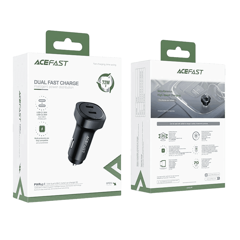 ACEFAST Fast Car Charger 72W USB C