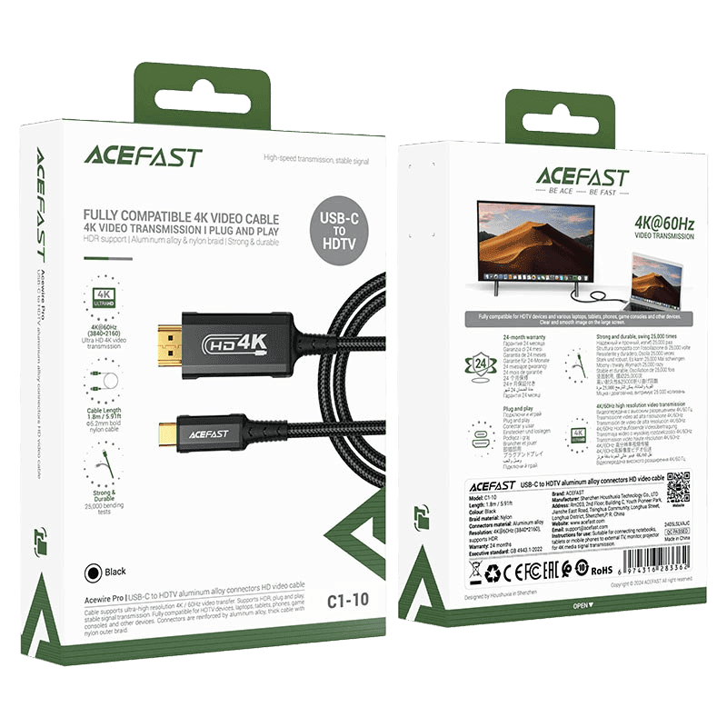 ACEFAST USB-C to HDTV Cable
