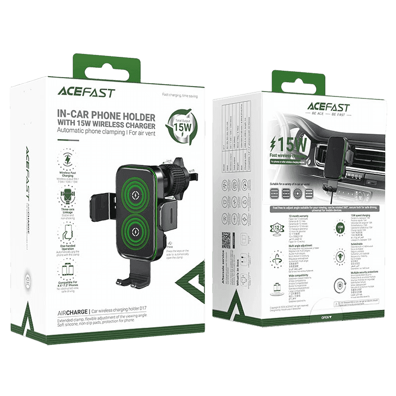 ACEFAST Fast Wireless Charger Car Mount Holder D17 15W