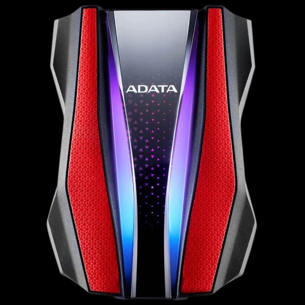 ADATA HD770G RGB External Hard Drive USB 3.2 Military-Grade Shockproof Waterproof Gaming Design - 1TB