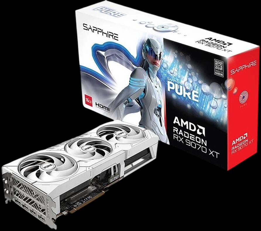 Sapphire Pure RX 9070 XT 16GB Radeon GPU