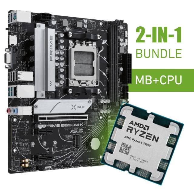 Bundle: Asus PRIME B650 M-K DDR5 M.B + Ryzen 5 7500F CPU - Image 1