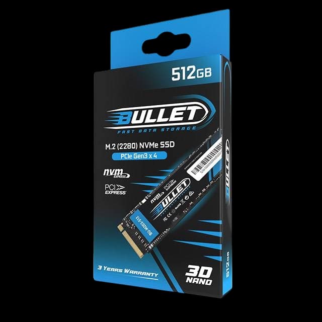 Bullet 512GB M.2 (2280) NVMe PCIe [Gen3x4]
