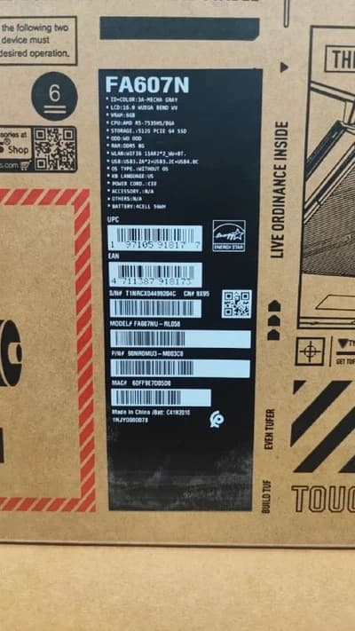 ASUS TUF Gaming A16 FA607NU-RL058, AMD Ryzen 5-7535HS, RAM 8G, SSD 512GB, NVIDIA RTX 4050 6GB, 16.0 inch WUXGA 144Hz, Mecha Gray - Image 5
