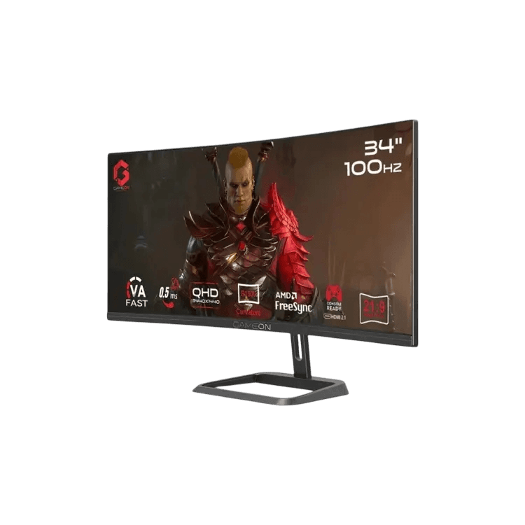 GameOn 34In WQHD Fast VA 100Hz 0.5ms GOC34WQHD100VA - Image 2