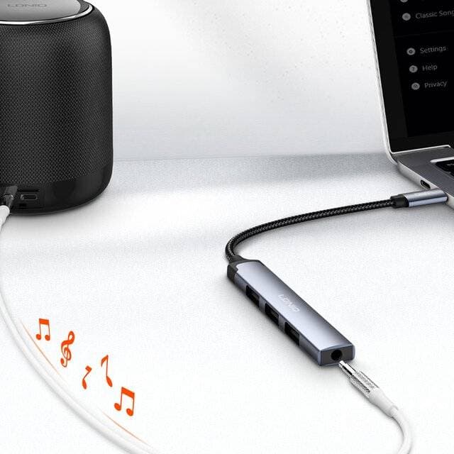 LDNIO DS‑104C USB‑C Hub Adapter 4‑in‑1 - Image 3