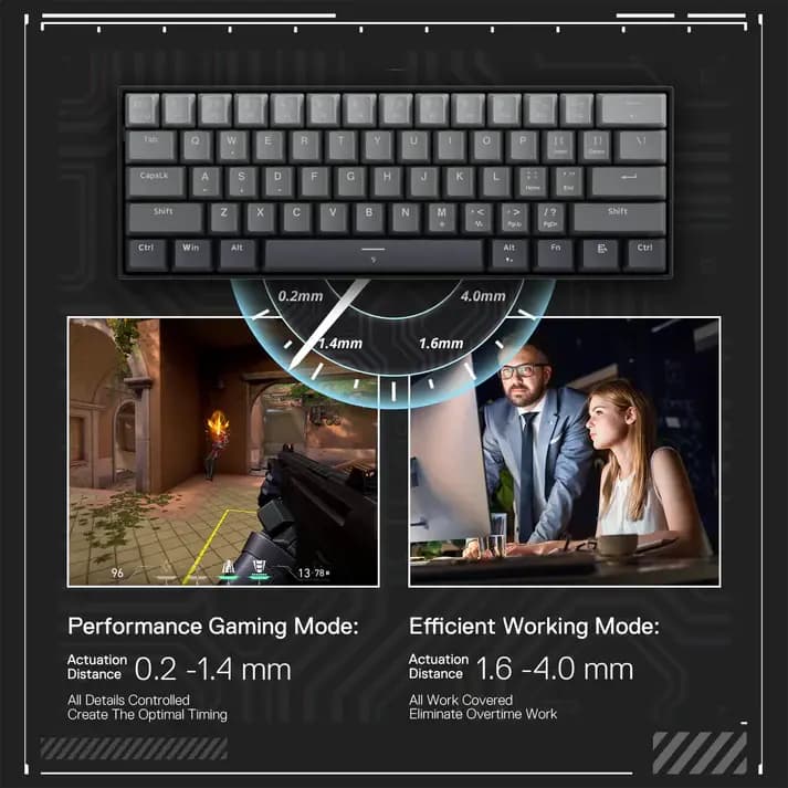 Redragon FIZZ K617GGB Magnetic + Hall Effect Switches - Image 3