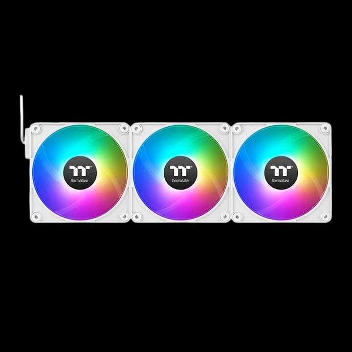 Thermaltake CT120 EX ARGB Sync PC Cooling Fan White (3-Fan Pack), Magnetic Connection