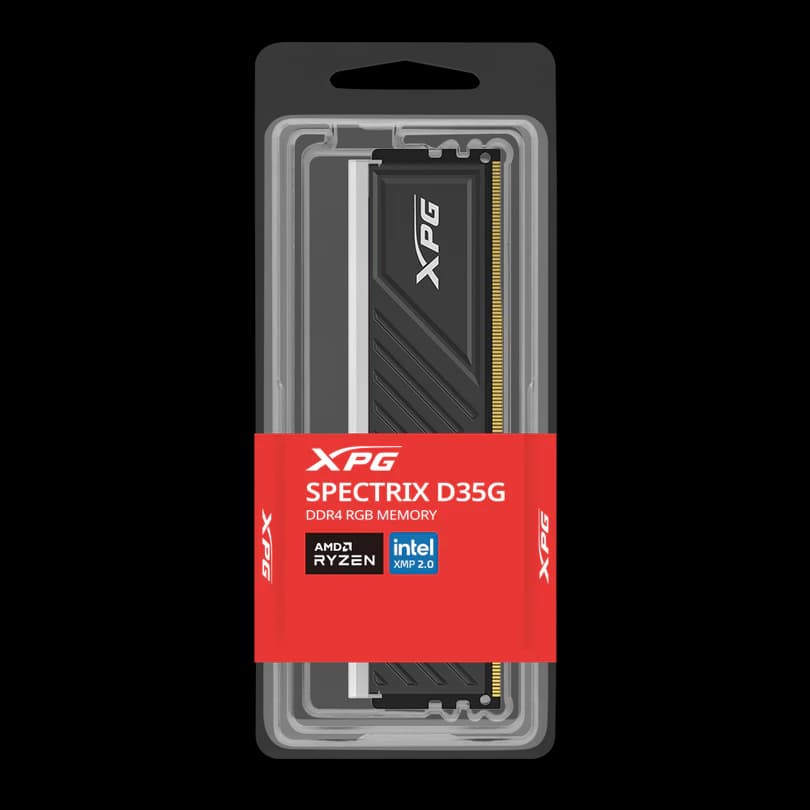 XPG Spectrix D35G RGB DDR4 RAM – 3200/3600 MT/s, CL16-18, 8-32 GB U-DIMM, Low-Profile RGB