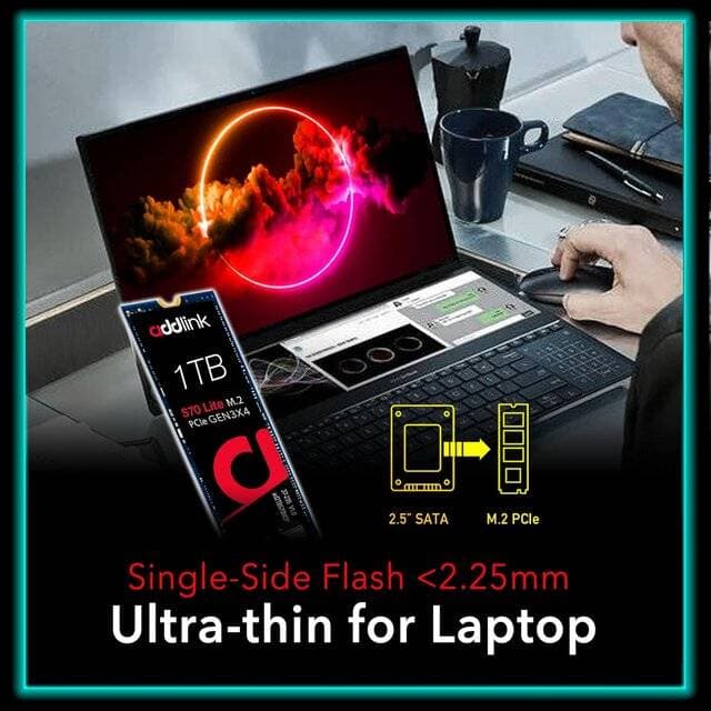 Addlink S70 1TB Lite M.2 PCIe Gen3x4 SSD - Image 2