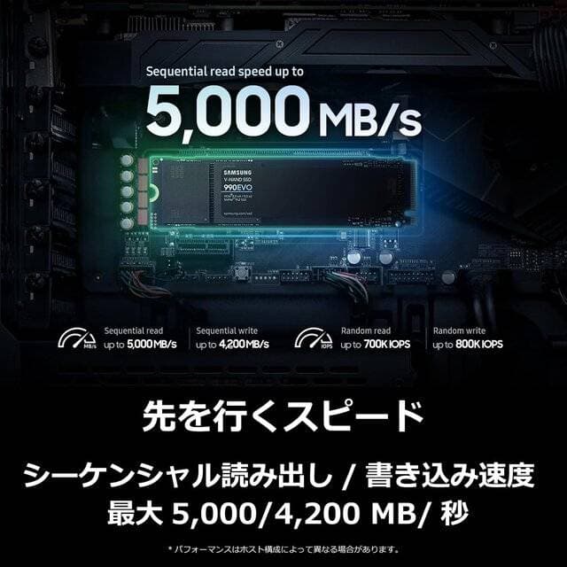 Samsung 990 EVO 1TB [5000MB/s] PCIe 4.0 x4 / 5.0 x2 NVMe M.2 SSD - Image 2