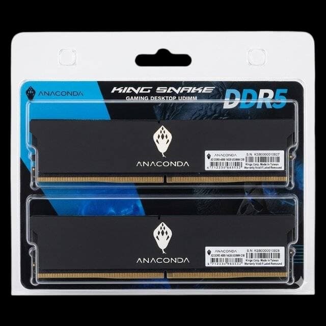 Anaconda 32GB (2×16GB) 6000MHz C38 DDR5 RAM