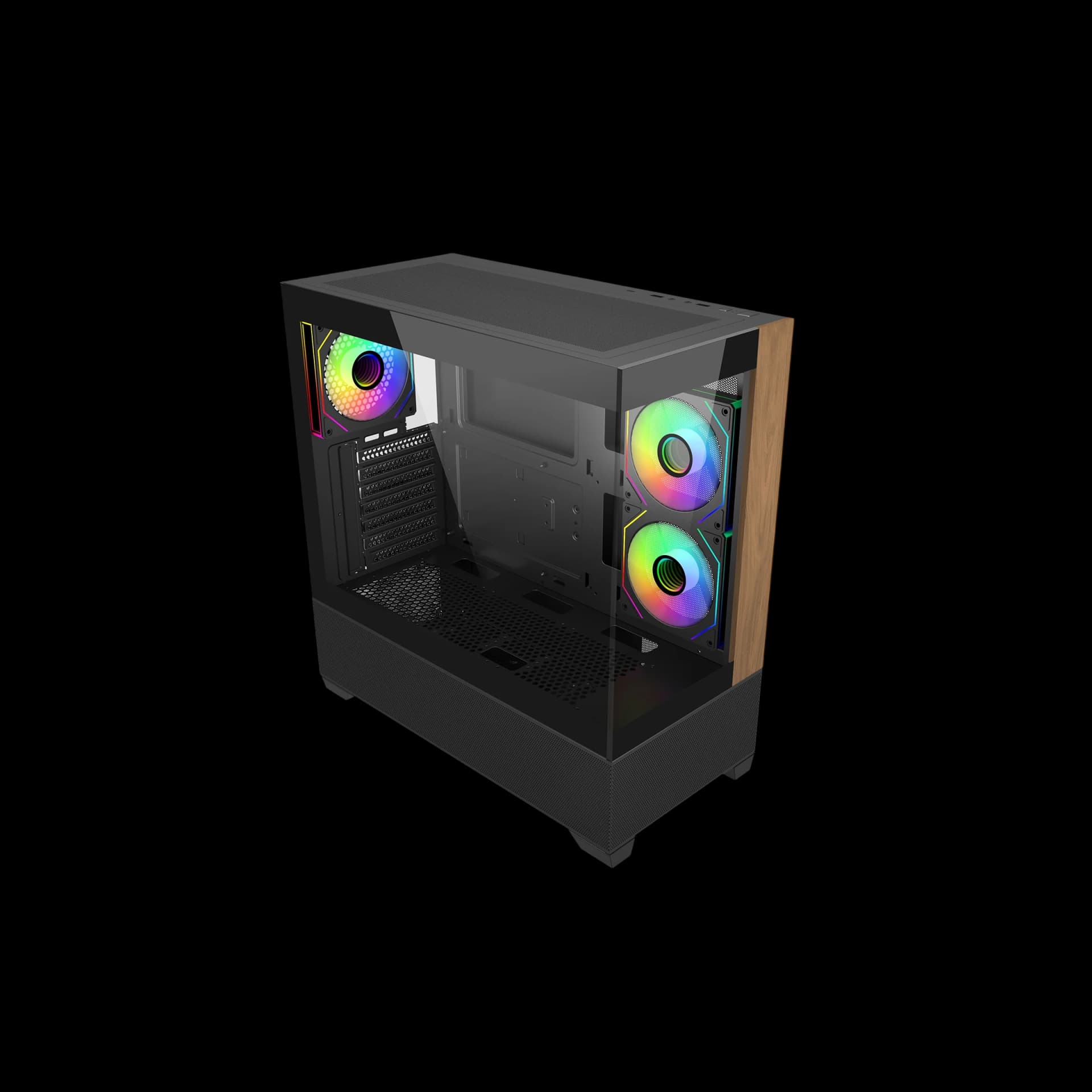 Cooler Master Master Elite 690 Wood ATX - Black