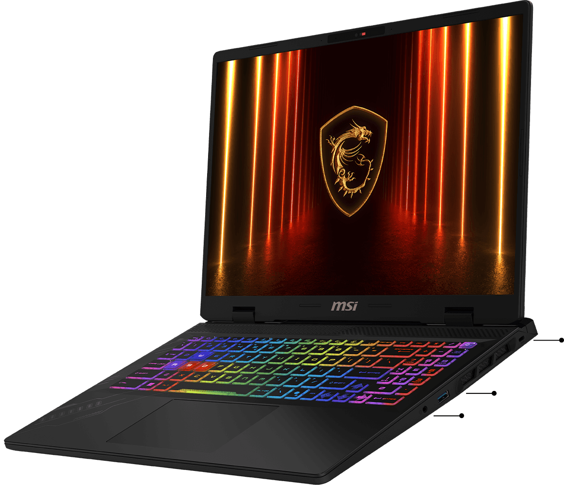MSI Crosshair 16HX AI D2XWFKG-235XAE - Intel Core Ultra 7-255HX, RAM 16GB, 512GB, RTX 5060 8GB, 16 Inch QHD+ IPS 240Hz, Black