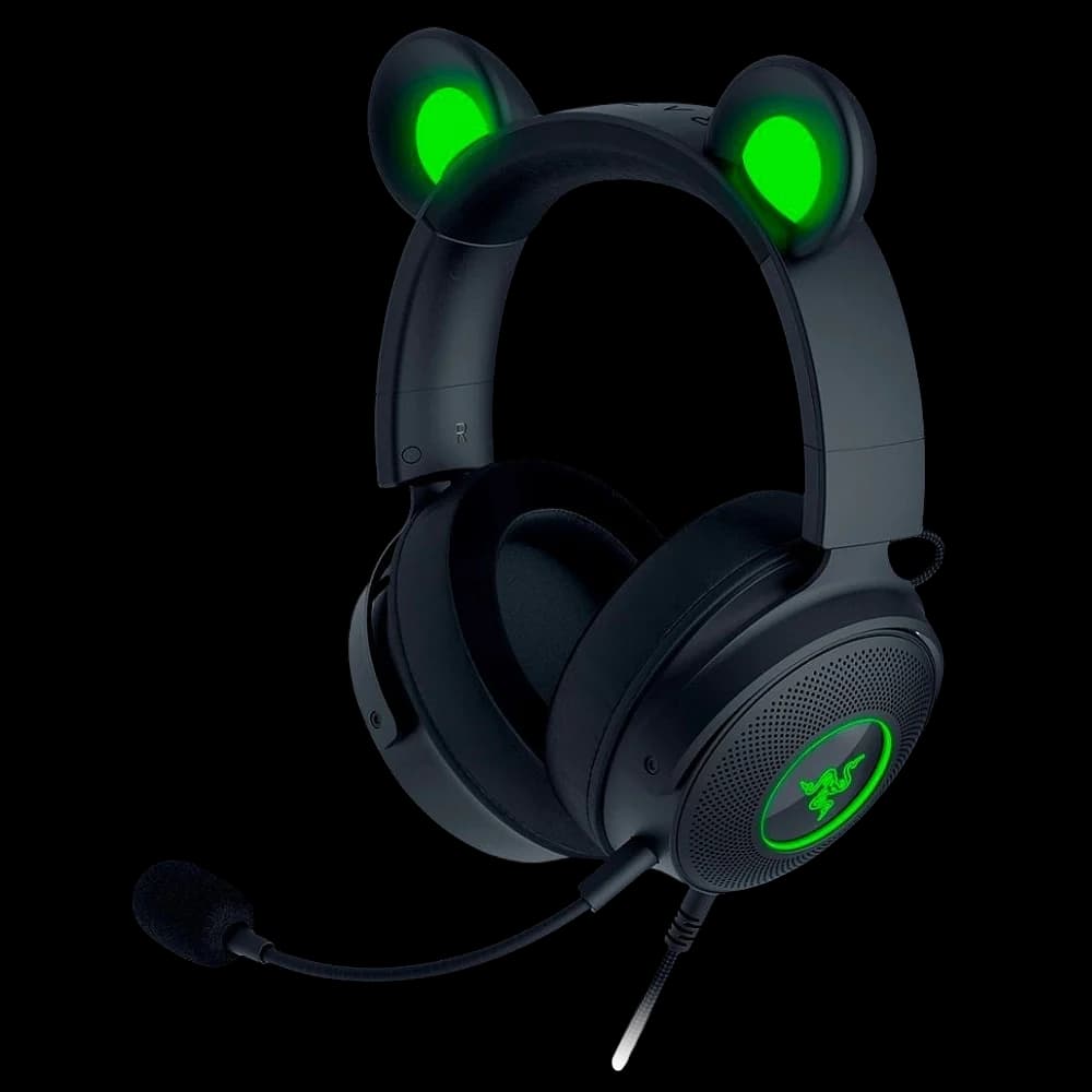 Razer Kraken Kitty V2 Pro Wired Gaming Headset – Interchangeable Ears, THX Spatial Audio, RGB Lighting, Detachable Mic