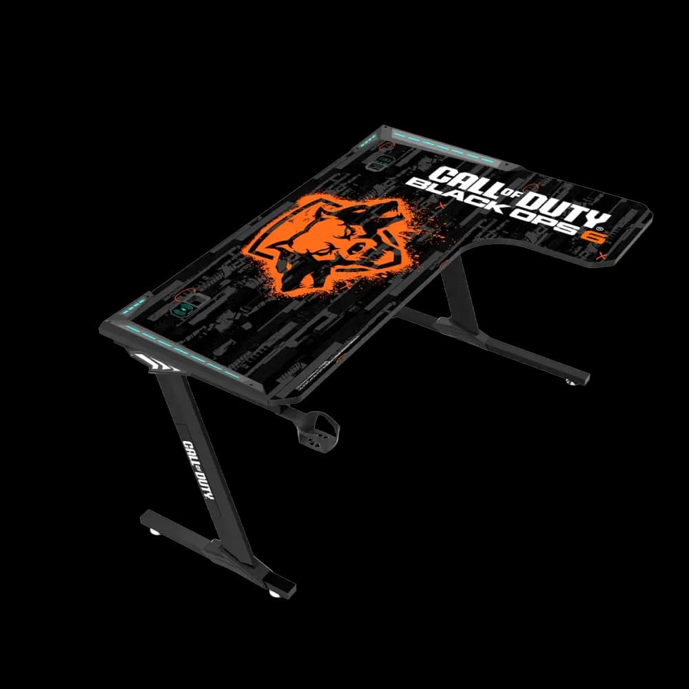 Call Of Duty (COD) Raptor BLKOPS6-R Series L-Shaped RGB Flowing Light Gaming Desk - Image 3