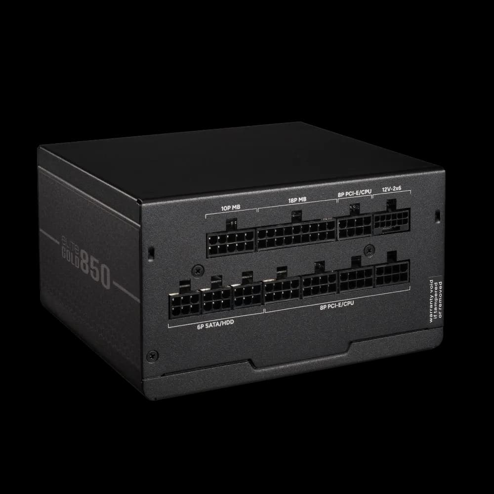 Cooler Master ELITE 850W 80 Gold Full Modular - Black - Image 4