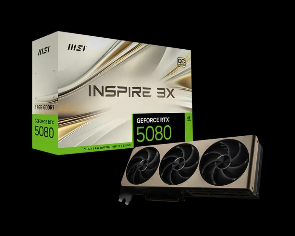 MSI GeForce RTX 5080 INSPIRE 3X OC 16 GB GDDR7 - Image 1