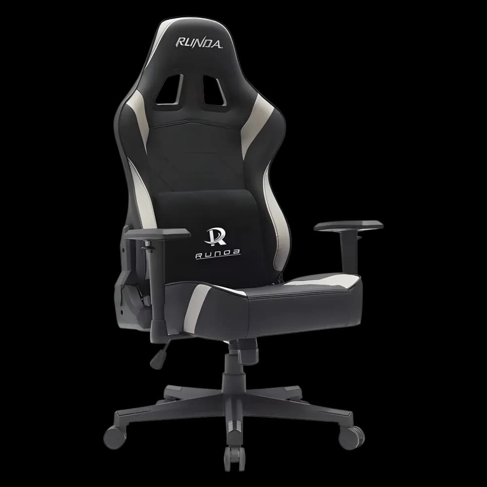 Runda Gaming Chair 1009 (Black / Silver) - Image 2