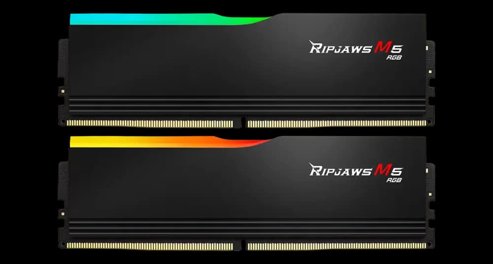G.SKILL Ripjaws M5 RGB 64GB (2×32GB) DDR5 6000MHz CL32 Desktop Memory - Black - Image 1