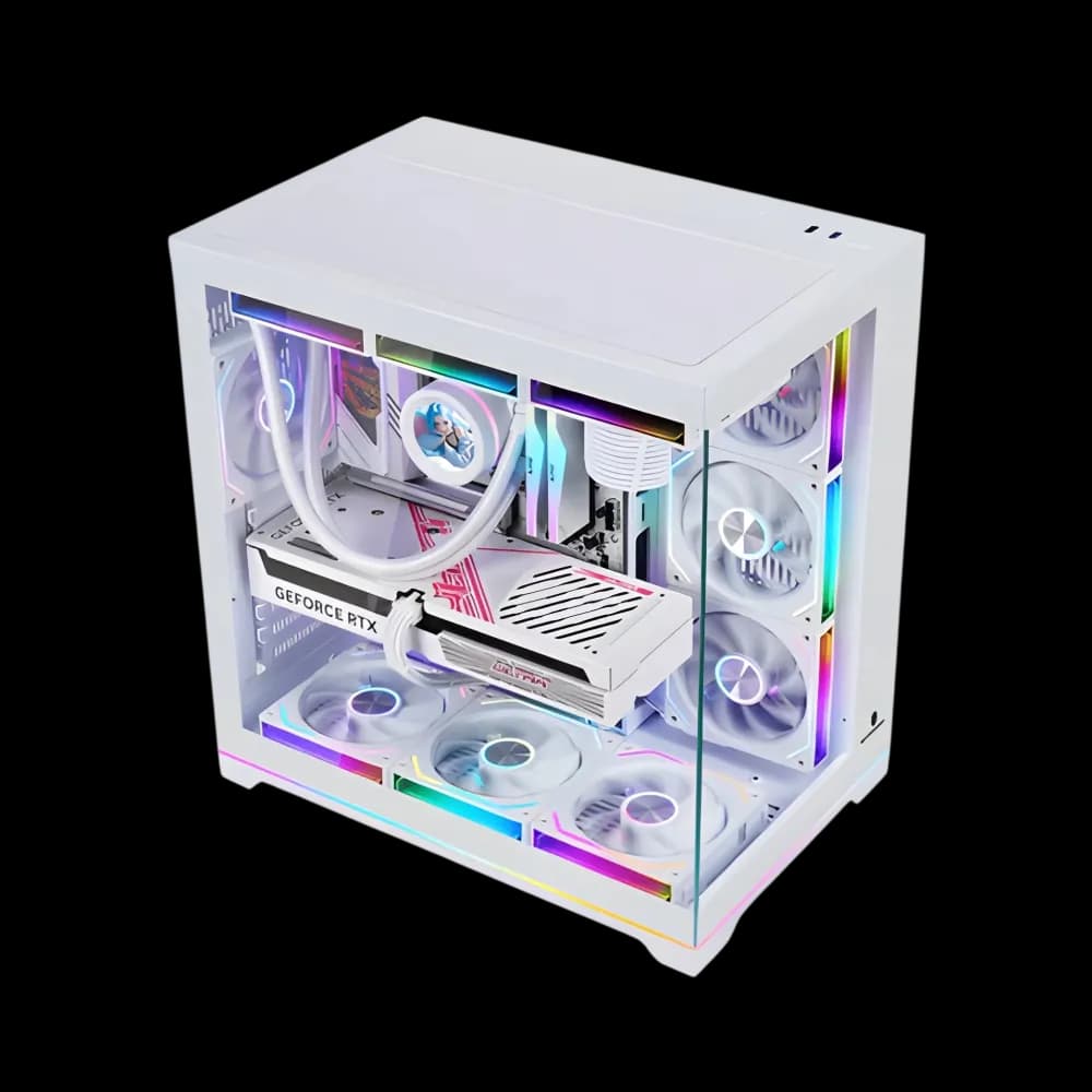 Wjcool Man ROBIN II PLUS SCAR 4 Fan Mid Tower Case - White - Image 1
