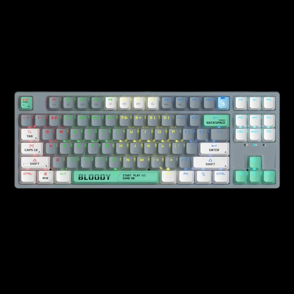 Bloody S87 TKL Mechanical Gaming Keyboard ( Ash / White) - Image 4
