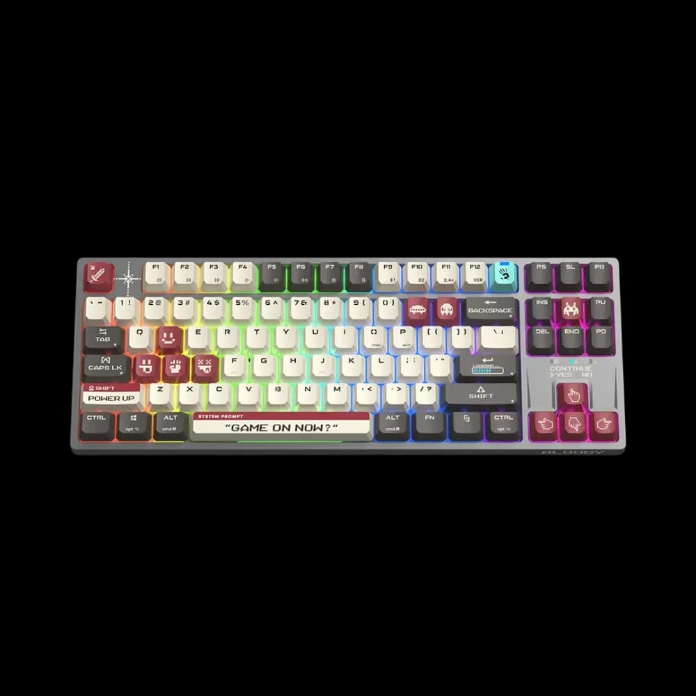 Bloody WS87 Pixel Red Wireless TKL Mechanical Gaming Keyboard - Image 1