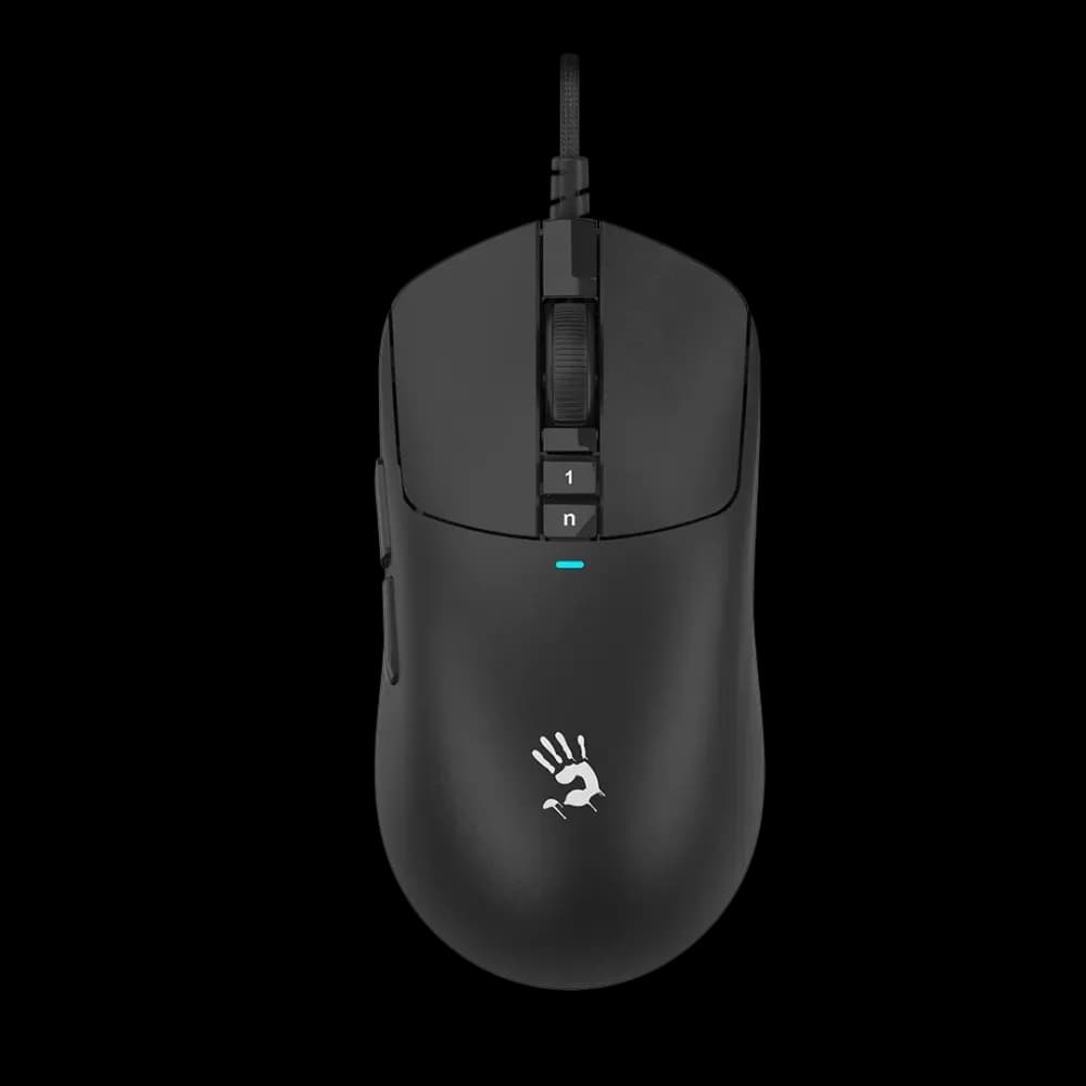 Bloody W72 Ultra Lightweight Gaming Mouse (Wired) (Black, White) - Image 1