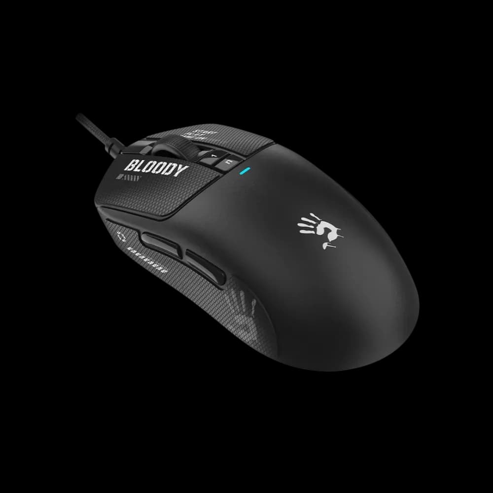 Bloody W72 Ultra Lightweight Gaming Mouse (Wired) (Black, White) - Image 2