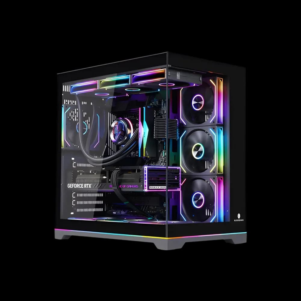 Wjcool Man ROBIN II PLUS SCAR 4 Fan Mid Tower Case - Black - Image 1
