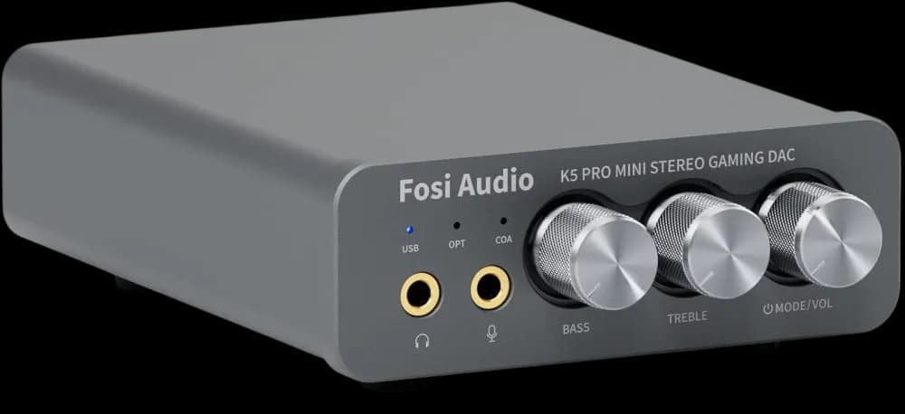 Fosi Audio K5 Pro Gaming DAC Headphone Amplifier Mini Hi-Fi Stereo Digital-to-Analog Audio Converter - Image 1
