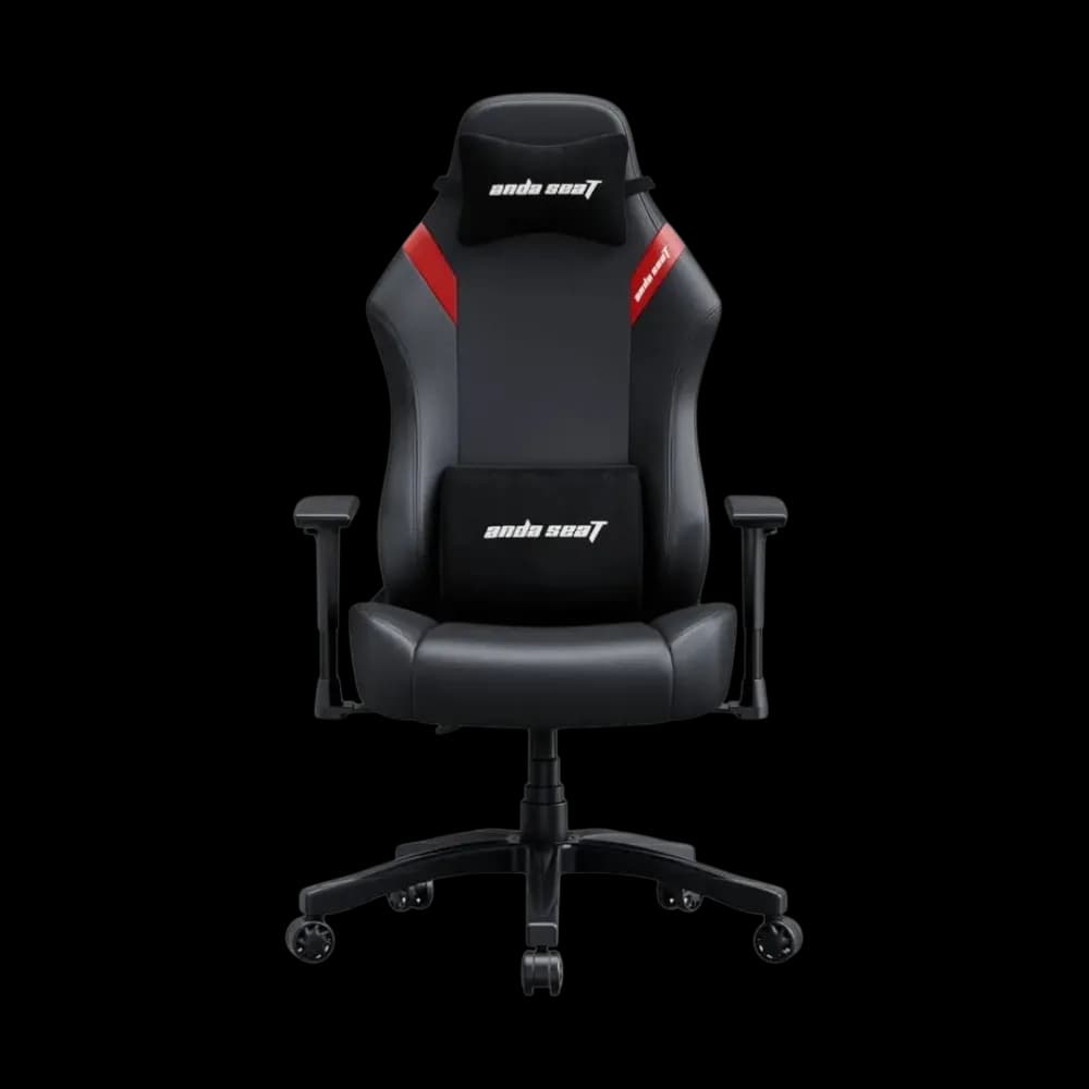AndaSeat Luna Breathable PVC Leather Black/Red - Image 1