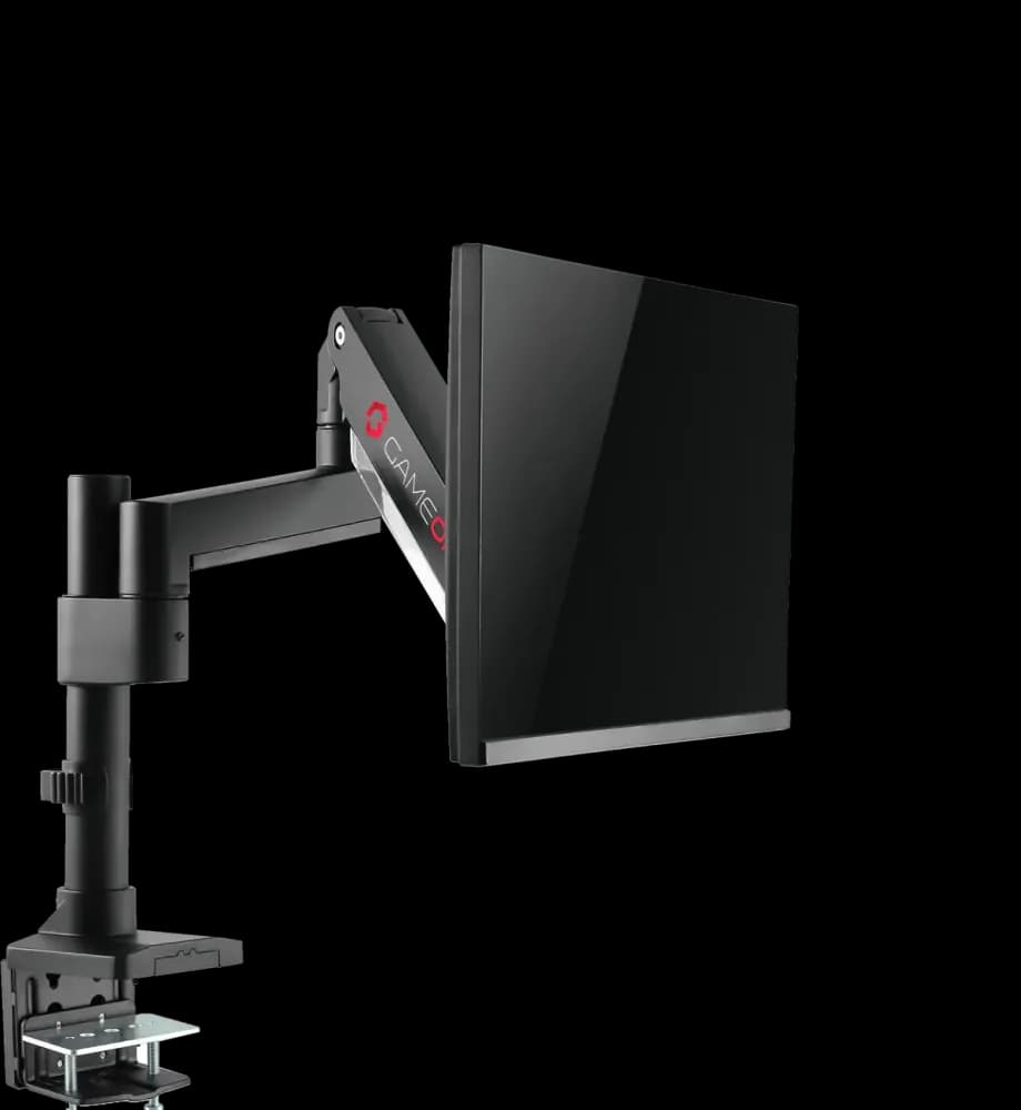 GAMEON GO-2083 Pole-Mounted Aluminum Heavy-Duty Spring-Assisted Single Monitor Arm - Image 6