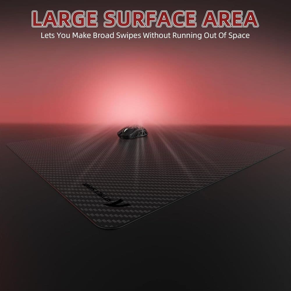 ATTACK SHARK CM04 XL 490*490mm eSport Carbon Fiber Gaming Mousepad - Eclipse Black - Image 2